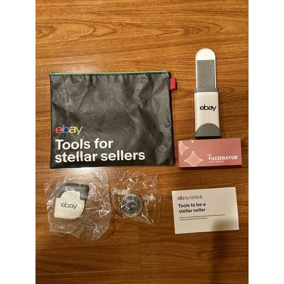 eBay Open 2023. Swag Seller Tools 9"x11" Bag Label & Lint Remover, Measure Tape - Picture 1 of 8